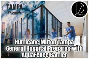 Hurricane Milton Tampa General Hospital Prepares with AquaFence Barrier