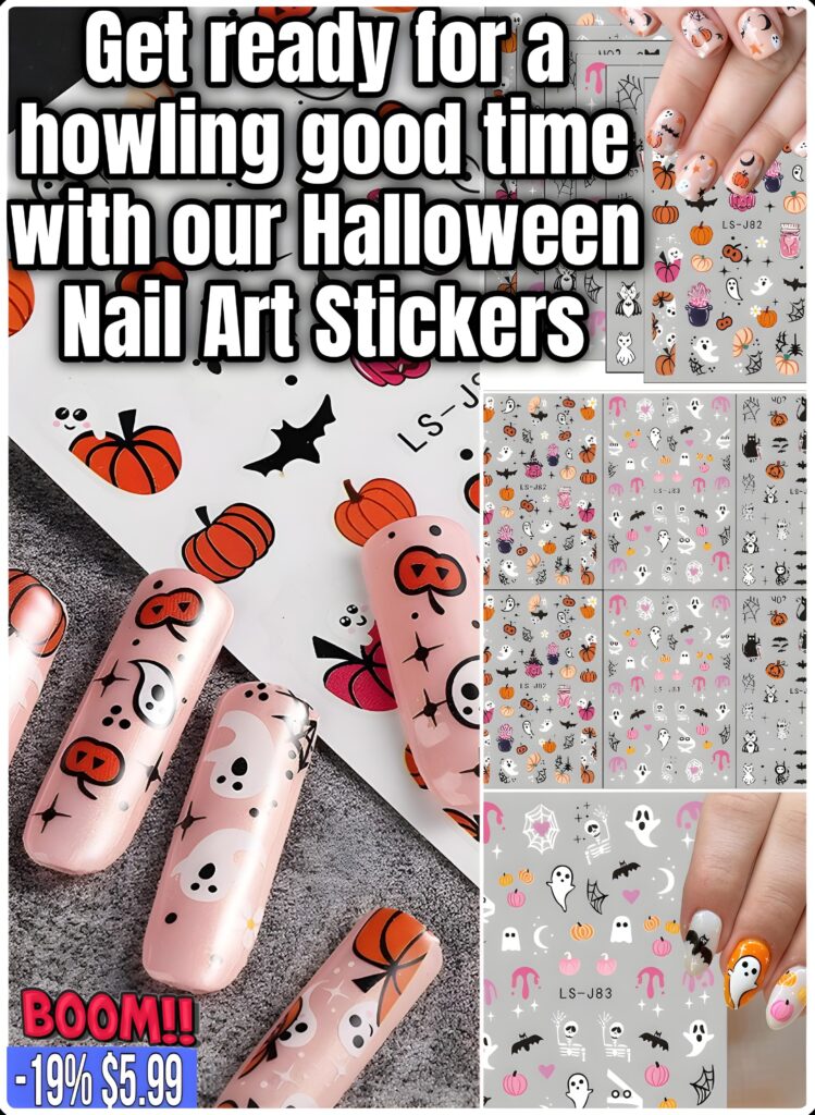 Get ready for a howling good time with our Halloween Nail Art Stickers!