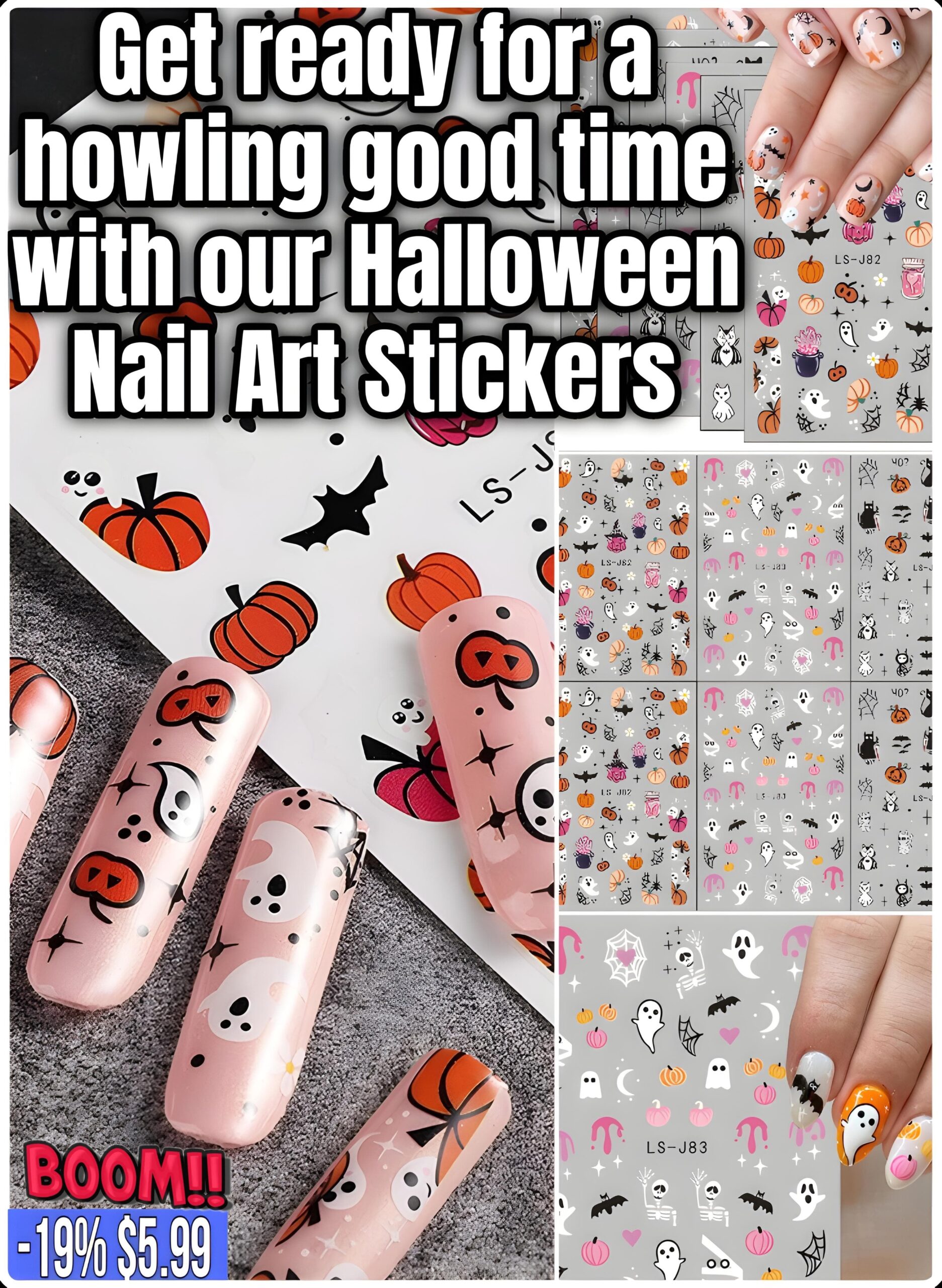 Get ready for a howling good time with our Halloween Nail Art Stickers!